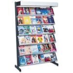 Rayonnage brochures 6 tablettes 206x131x45 suivant + fronton