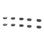 Sachet 10 aimants ronds 20 mm noirs