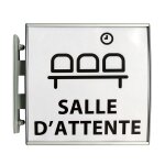Signal�tique murale alu - sign double face drapeau - 15x15 cm
