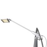 Spot led sur perche gris + fixation etau ronde