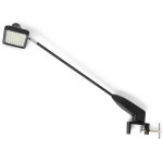 Spot led sur perche noir + fixation etau carre