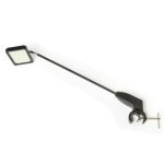 Spot led sur perche noir + fixation etau ronde