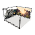 Structure  u  expo - stand h. 246 x l. 400 x p. 400 cm