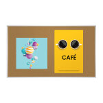 Tableau fond lige punaisable 60 x 90 cm cadre alu