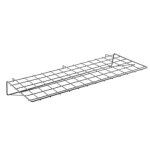 Tablette horizontale gris alu pour grilles