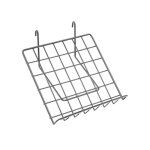 Tablette incline gris alu pour grilles