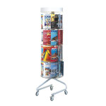 Tourniquet brochures a4 sur roulettes 32 cases