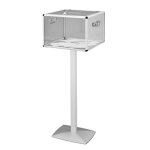 Urne elections alu - plexi 30x40x40cm 1300 . b / pied