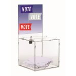 Urne transparente 20 x 21 x 21 cm en kit + porte - affiche 24 x 21, 5 cm