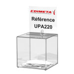 Urne transparente 20 x 20 x 20 cm avec porte - affiche