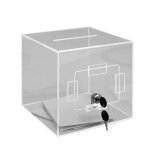 Urne transparente plexiglass 20 x 20 x 20 cm + serrure