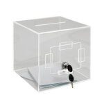 Urne transparente plexiglass 20 x 20 x 20 cm + serrure