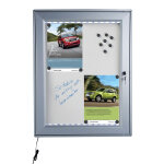 Vitrine d'affichage led etanche fond m�tal 4 x a4