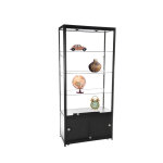 Vitrine expo led h. 200xl. 90xp. 45cm alu + r�serve alu noir
