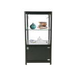 Vitrine expo led h. 90xl. 45xp. 45cm alu + r�serve alu noir