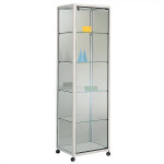 Vitrine expo struct alu h. 180xl. 52x p. 42 toit verre