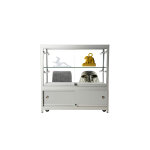Vitrine exposition led h 90 x l 90 x p 45 cm - gris alu Vitrine exposition led h 90 x l 90 x p 45 cm - gris alu