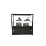 Vitrine exposition led h 90 x l 90 x p 45 cm - noir mat