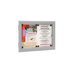 Vitrine extrieur alu anodis naturel 2 feuilles