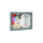 Vitrine extrieur grise 2 feuilles