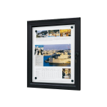 Vitrine ext�rieure fond m�tal 1 x a4 noire ral 9005