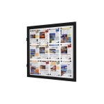 Vitrine ext�rieure fond m�tal 12 x a4 noire ral 9005