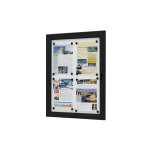 Vitrine ext�rieure fond m�tal 4 x a4 noire ral 9005