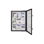 Vitrine ext�rieure fond m�tal 9 x a4 noire ral 9005
