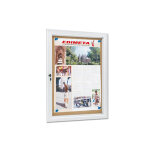 Vitrine int�rieur / ext�rieur fond li�ge 1 feuille a4