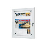 Vitrine int�rieur / ext�rieur fond m�tal 1 feuille a4