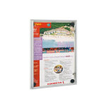 Vitrine d'int�rieur fond m�tal 1 feuille a4