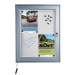 Vitrine led int�rieur / exterieur fond m�tal 4 feuilles a4