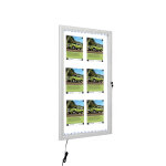 Vitrine led intrieur / extrieur fond mtal 6 feuilles a4