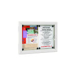 Vitrine visual - displays etanche 2 feuilles blanc