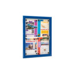 Vitrine visual - displays etanche 4 feuilles bleu