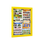 Vitrine visual - displays etanche 4 feuilles jaune