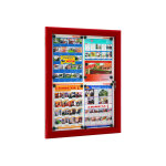 Vitrine visual - displays etanche 4 feuilles rouge