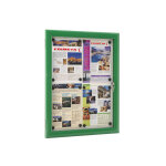 Vitrine visual - displays etanche 4 feuilles vert