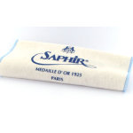 Chamoisine carr�e saphir m�daille d'or incolore