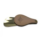 Chausse - pied laiton saphir m�daille d'or beige