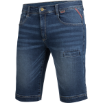 Bermuda de travail en jeans stretch x w�rth modyf bleu marine 50