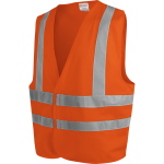 Gilet baudrier haute - visibilit lumen orange wrth modyf orange l / xl