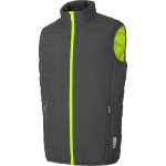 Gilet de travail matelass moon wrth modyf anthracite / lime gris fonc 4xl