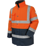 Parka de travail wrth modyf haute - visibilit lumen orange / marine orange 3xl