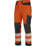 Wrth modyf pantalon de travail haute - visibilit fluo hiver orange / anthracite orange 52