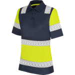 Wrth modyf polo haute visibilit femme fluo one jaune / marine bleu marine s