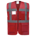 Yoko gilet de travail retro multipoches rouge rouge Yoko gilet de travail retro multipoches rouge rouge