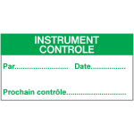 20 �tiquettes  instrument contr�l�  � remplir