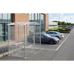 Abri fumeurs demi - ferm� 2, 2 m� + assis debout