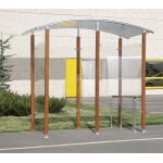 Abri fumeurs demi - ferm 2, 2 m + assis debout